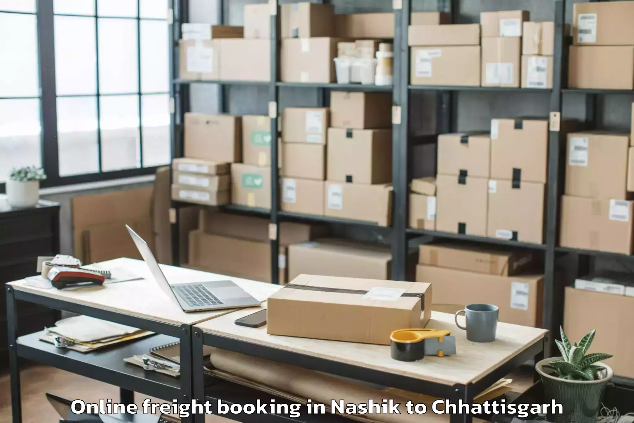 Top Nashik to Malkharoda Online Freight Booking Available